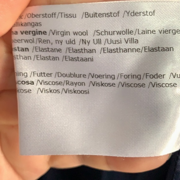 Cinzia Rocca Bergdorf Goodman Virgin Wool Navy Trench Coat US Size 12 - Picture 9 of 9